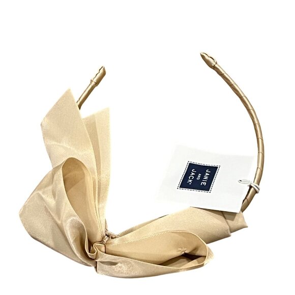 Janie and Jack Gold Bow Headband - Picture 1 of 3